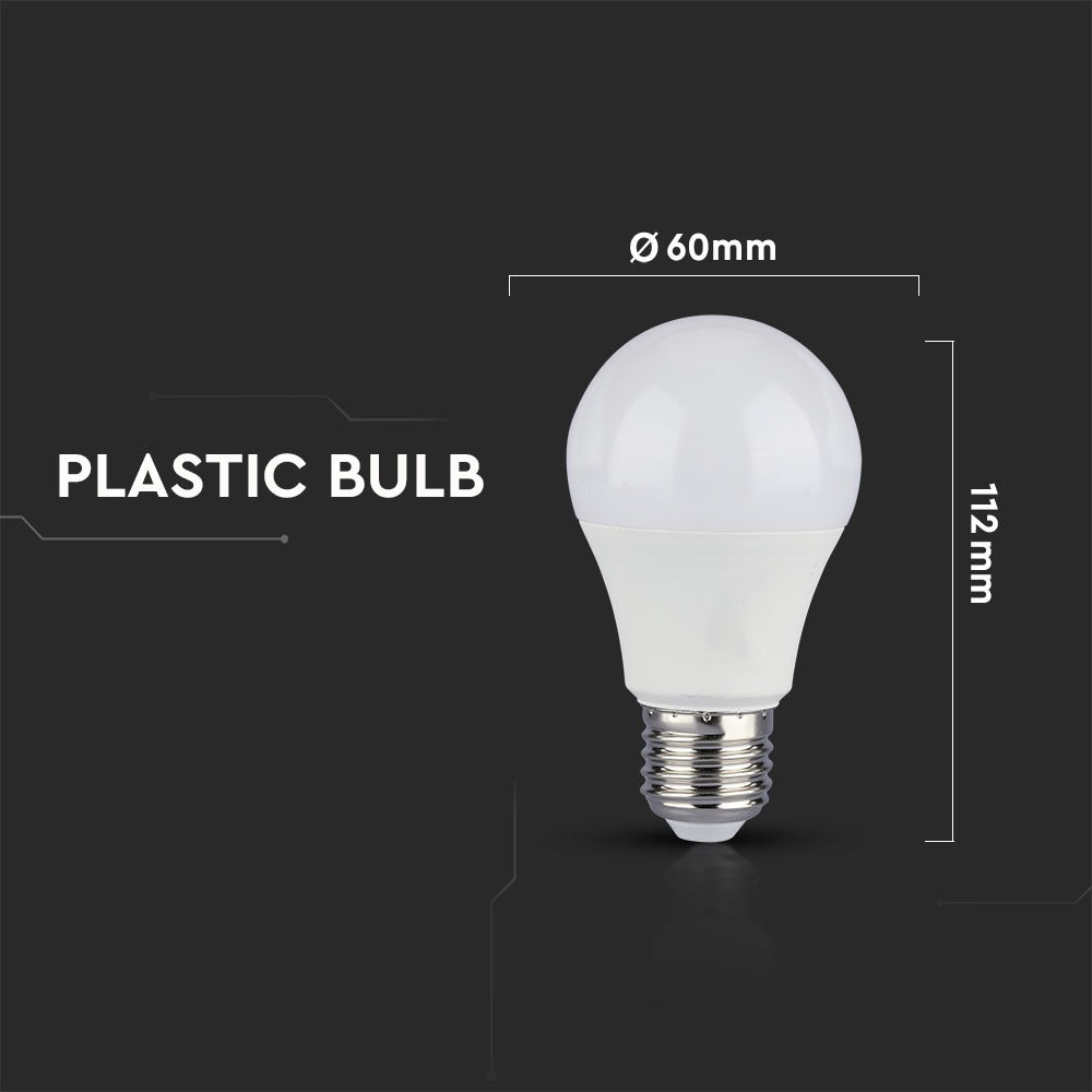 10W A60 Żarówka LED / Barwa:4000K / CRI>95 / Trzonek:E27