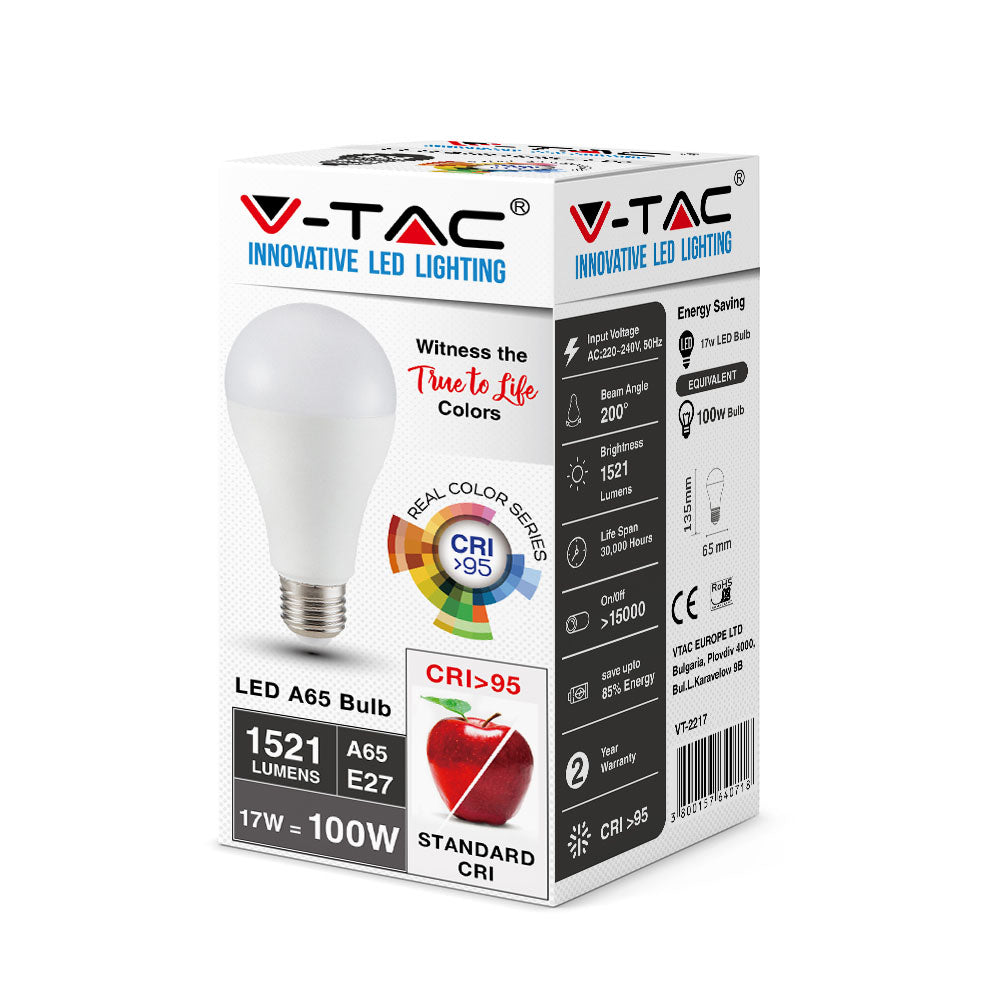 17W A65 Żarówka LED / Barwa:2700K / CRI>95 / Trzonek:E27