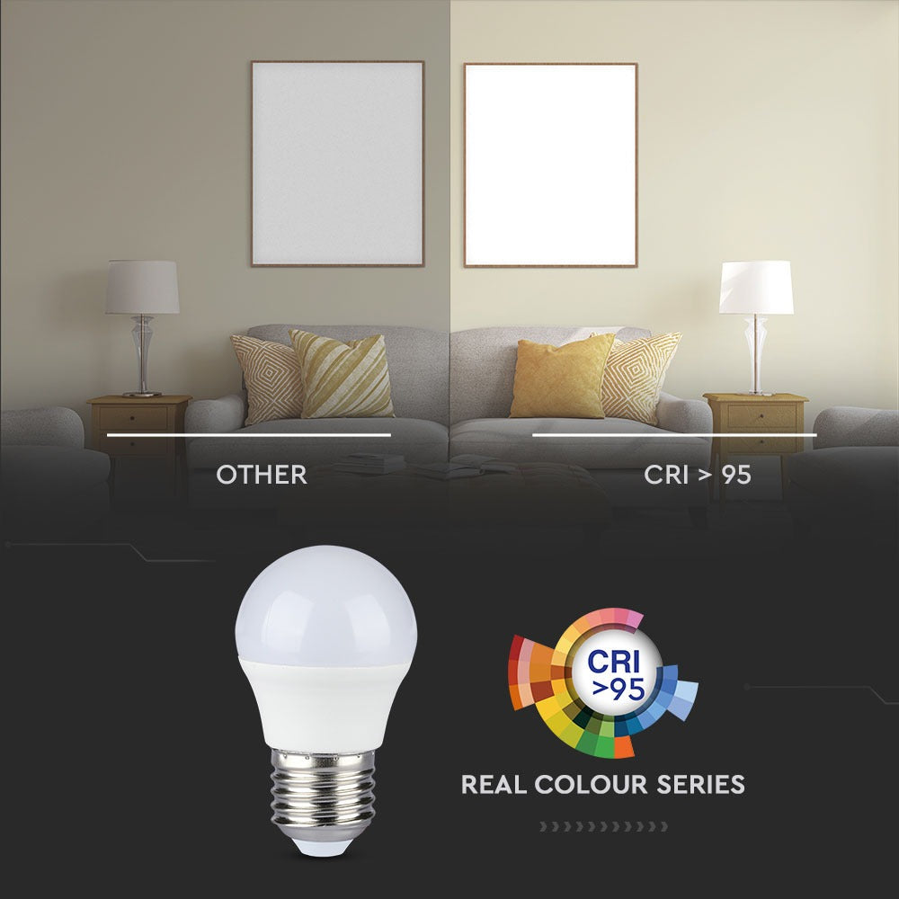 5.5W G45 Żarówka LED / Barwa:6400K / Trzonek:E27 ,CRI>95