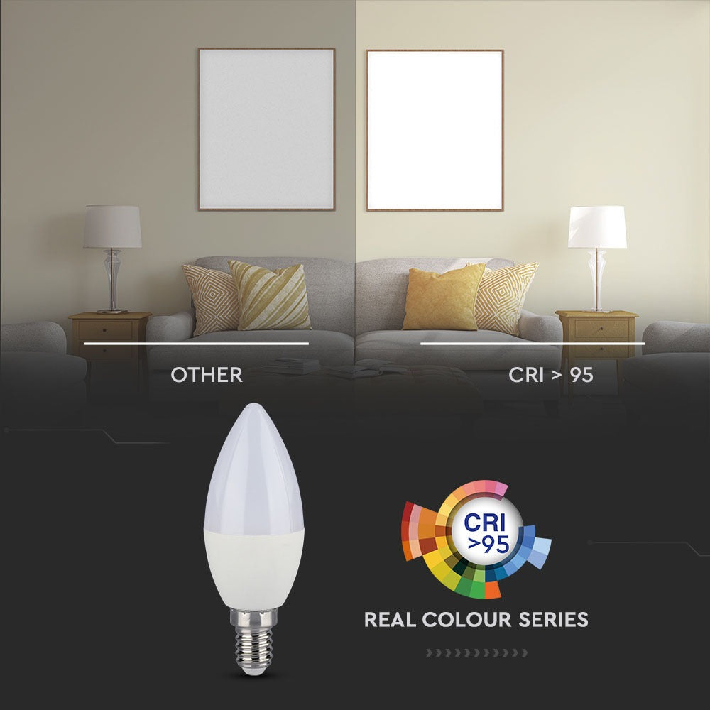 5.5W C35 Żarówka LED / Barwa:4000K / CRI>95 / Trzonek:E14