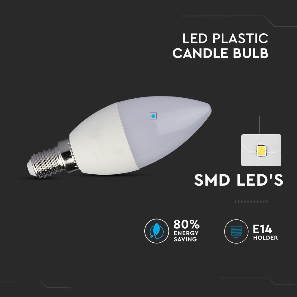 5.5W C35 Żarówka LED / Barwa:4000K / CRI>95 / Trzonek:E14