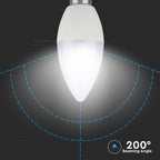 5.5W C35 Żarówka LED / Barwa:6400K / CRI>95 / Trzonek:E14