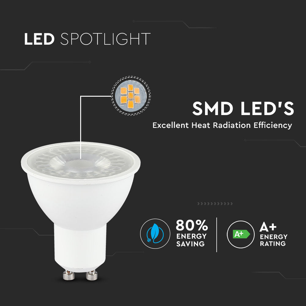 6W Żarówka LED / Barwa:6400K / CRI>95 / Trzonek:GU10