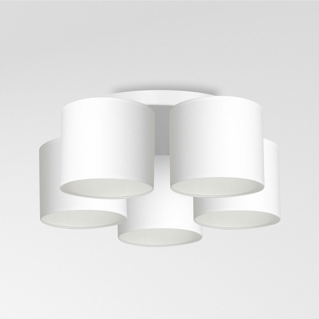 plafon Arden white, cylinder shade white 5xE27