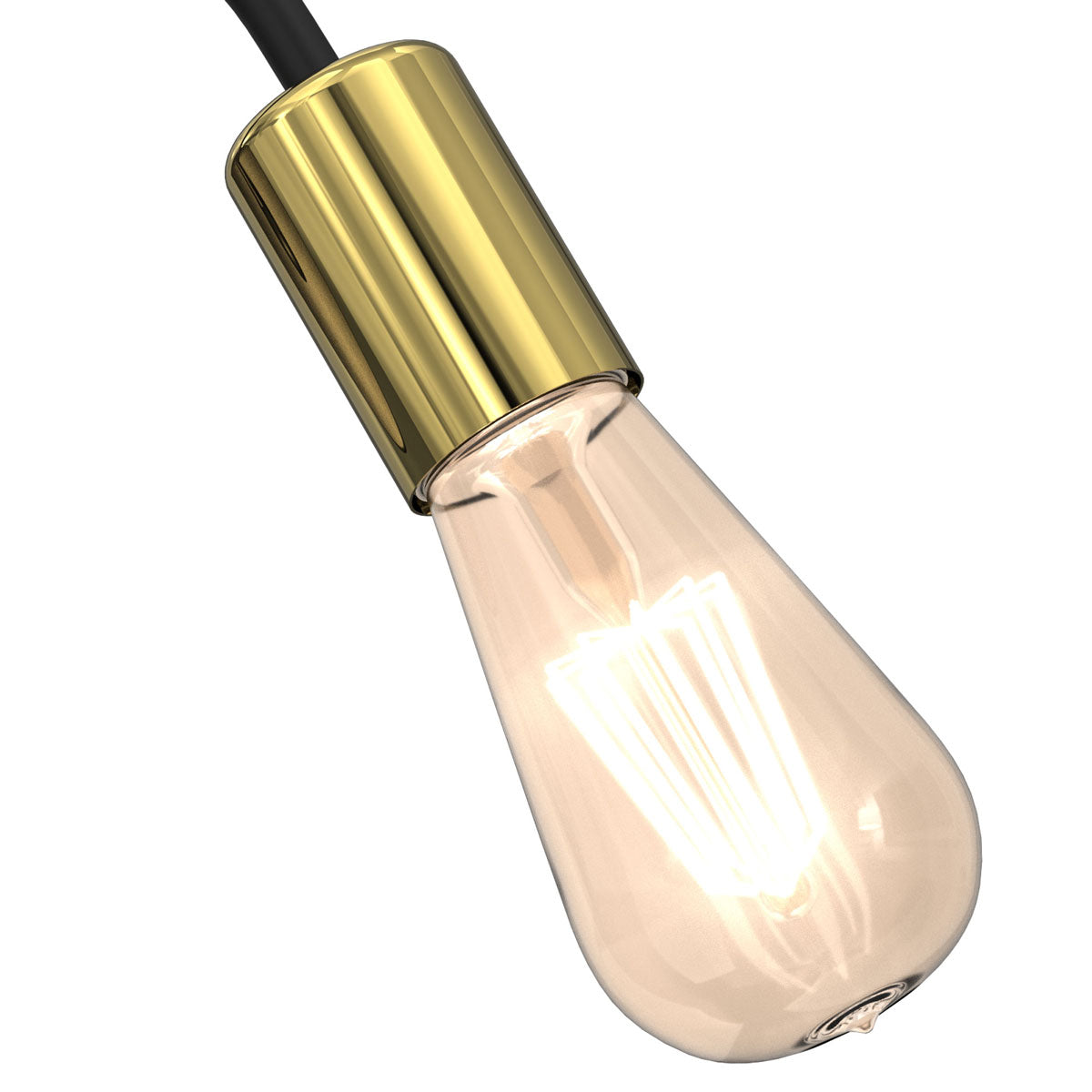 kinkiet Dow black/gold 1xE27
