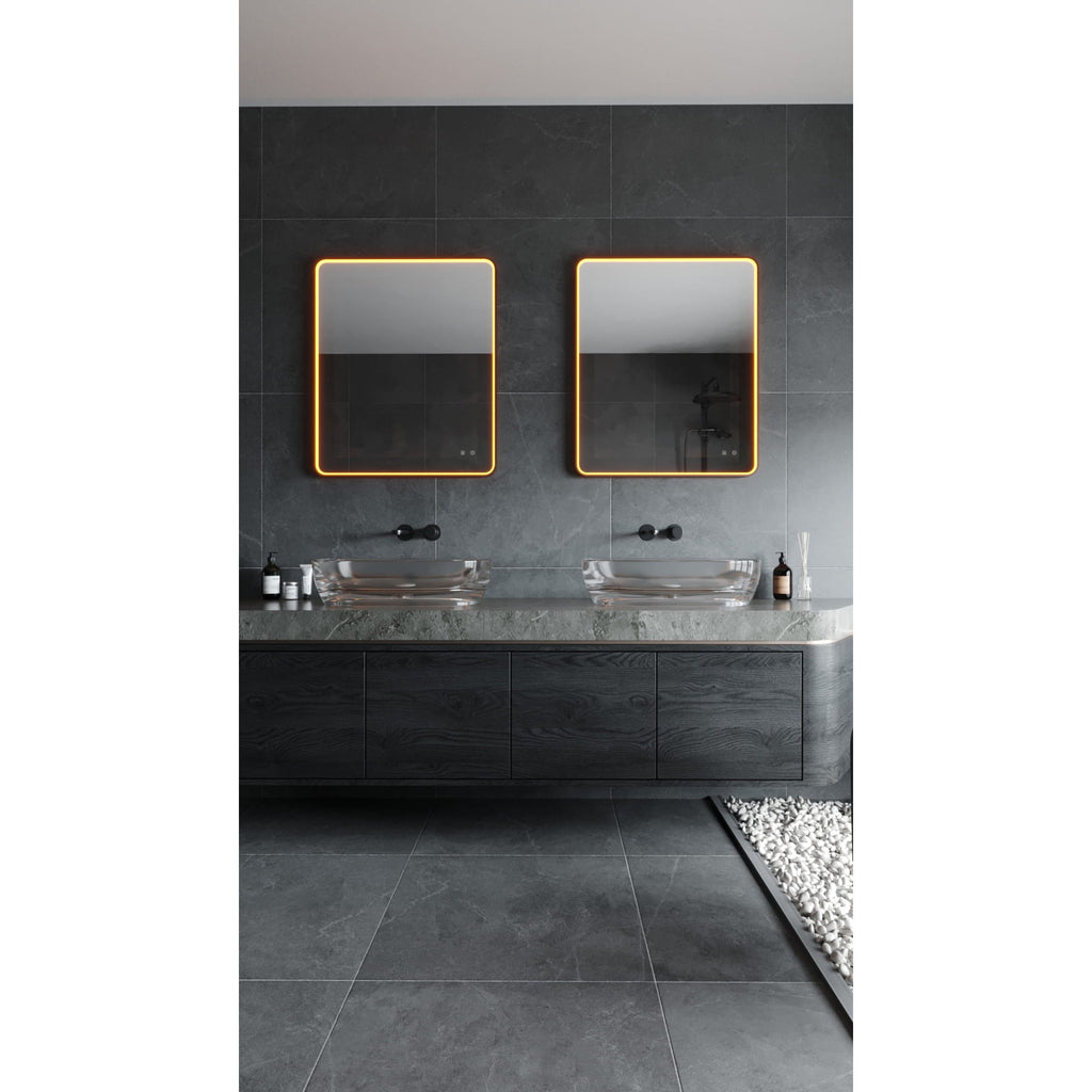 Maxlight Lustro Mirror Prostokąt - Metal + szkło - Brązowy szczotkowany W0385