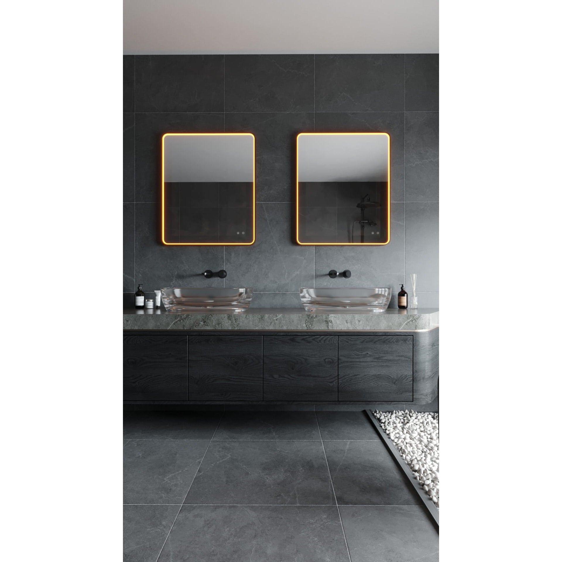 Maxlight Lustro Mirror Prostokąt - Metal + szkło - Brązowy szczotkowany W0385
