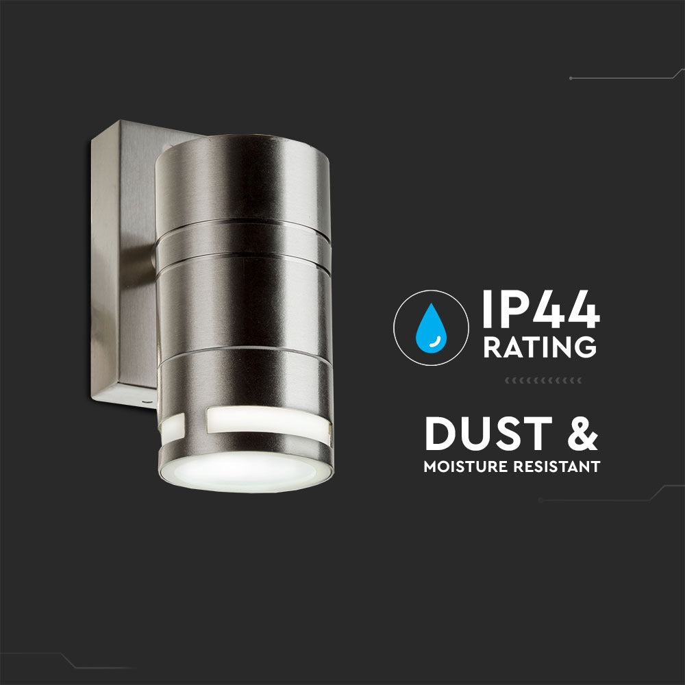 Kinkiet GLASS GU10 / Obudowa: stal szlifowana / IP44