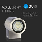 Kinkiet SLEEK GU10 / Obudowa: stal szlifowana / IP44