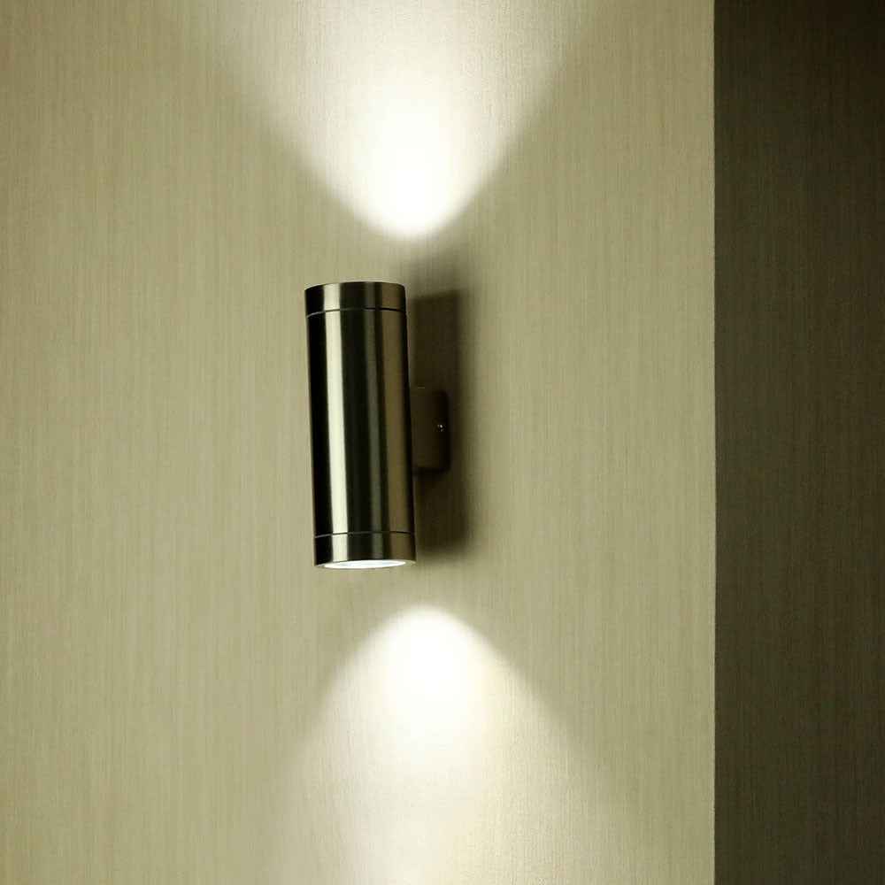 Kinkiet SLEEK dwukierunkowy 2xGU10 / Obudowa: stal szlifowana / IP44