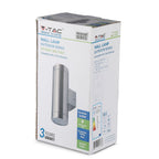 Kinkiet SLEEK dwukierunkowy 2xGU10 / Obudowa: stal szlifowana / IP44