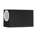 Kinkiet SLEEK dwukierunkowy 2xGU10 / Kształt: kwadrat / Obudowa: Czarna / IP44