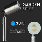 Oprawa ogrodowa SPIKE GU10 / Stal szlifowana / IP44