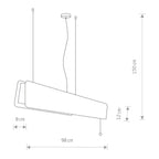 Nowodvorski Lampa liniowa sufitowa OSLO LED 90 16W 50/60Hz - Drewno - Dębowy 7520