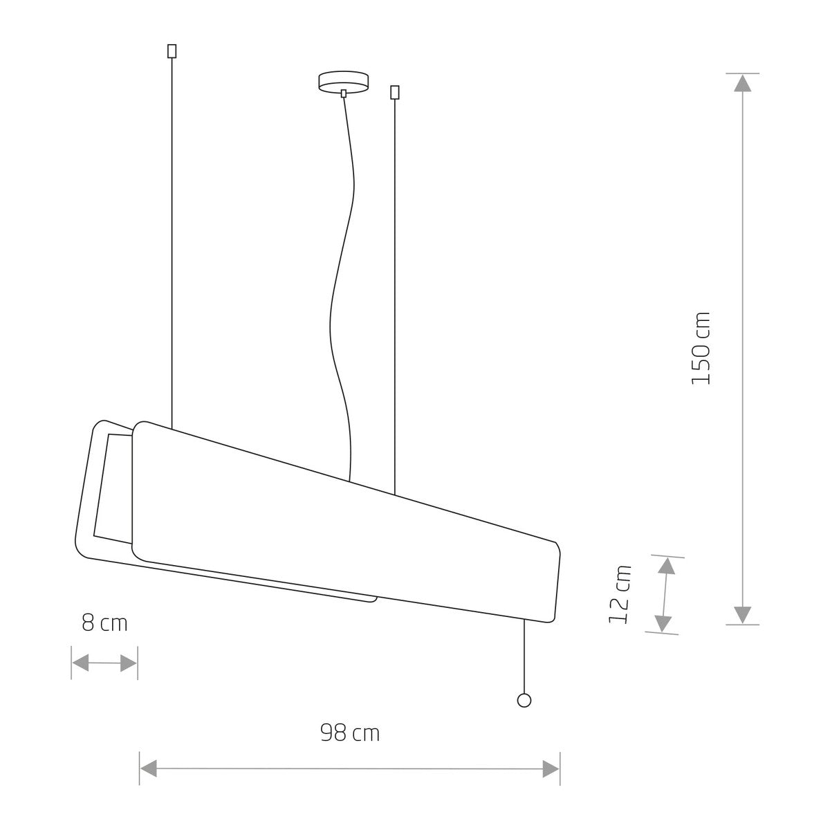 Nowodvorski Lampa liniowa sufitowa OSLO LED 90 16W 50/60Hz - Drewno - Dębowy 7520