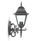 Kinkiet ogrodowy duży / Kierunek oprawy: Góra / Czarny mat