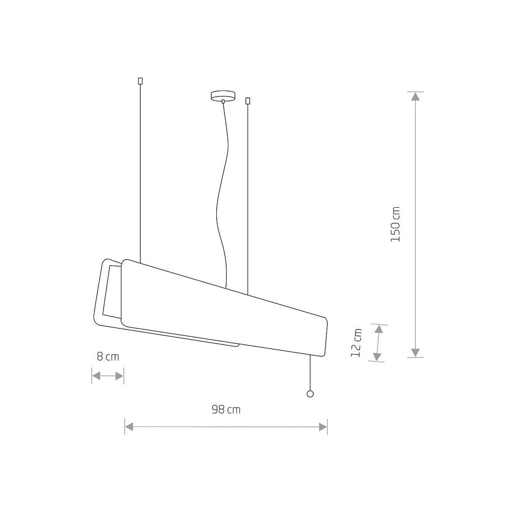 Nowodvorski Lampa liniowa sufitowa OSLO LED 90 16W 50/60Hz - Drewno - Palony dąb 7522