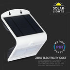 3W Lampa solarna ścienna / Trójkąt / Barwa:4000K+3000K / Obudowa: Biały + Czarny