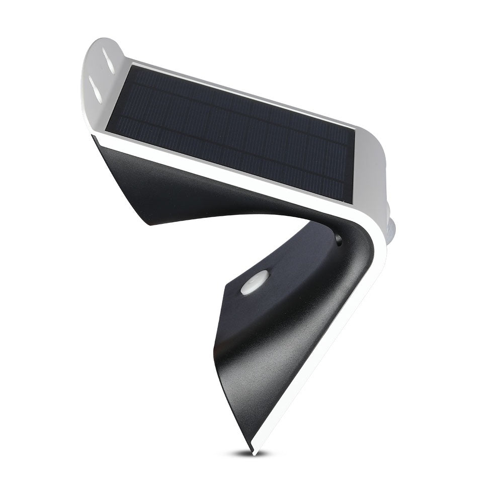 3W Lampa solarna ścienna / Trójkąt / Barwa:4000K+3000K / Obudowa: Biały + Czarny