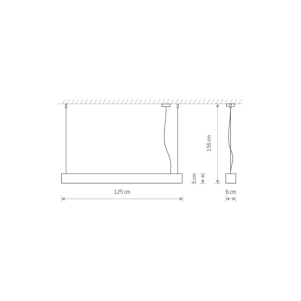 Nowodvorski Lampa liniowa sufitowa SOFT LED 120X6 22W 50/60Hz - Aluminium lakierowane - Grafitowy 7525