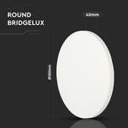 9W Kinkiet okrągły LED / CHIP BRIDGELUX / Barwa:3000K / Biały