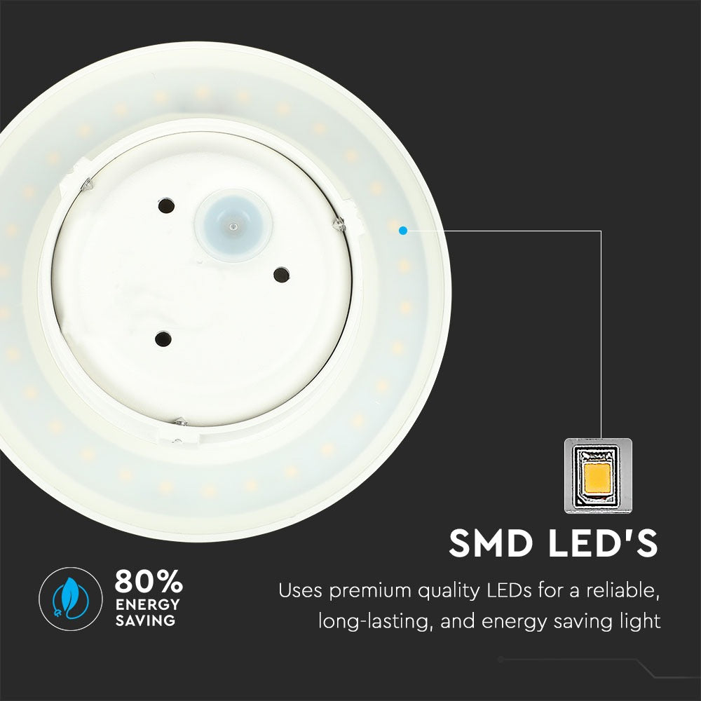 9W Kinkiet okrągły LED / CHIP BRIDGELUX / Barwa:4000K / Biały