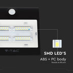 3W Lampa solarna ścienna / Trójkąt / Barwa:4000K+3000K / Obudowa: Czarny + Czarny
