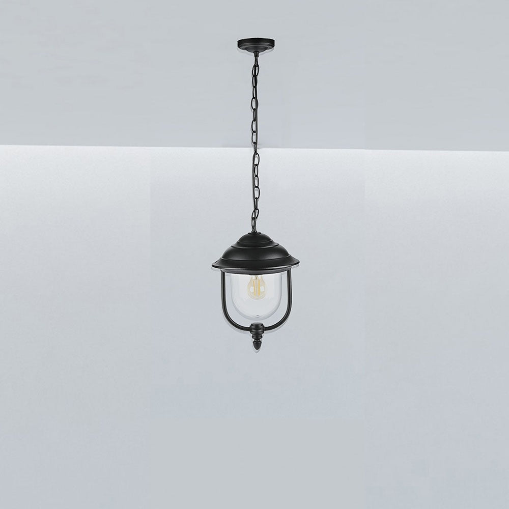 Lampa ogrodowa wisząca 1xE27 / Retro / Czarny / IP44