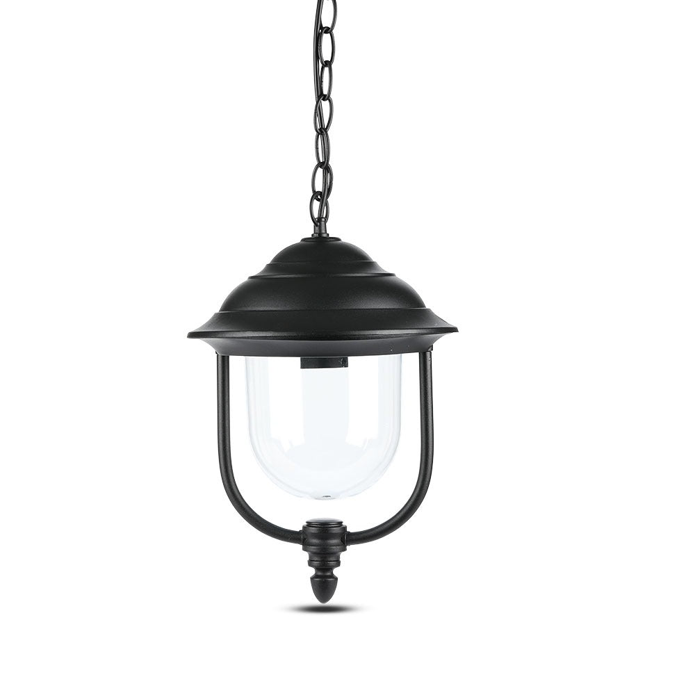 Lampa ogrodowa wisząca 1xE27 / Retro / Czarny / IP44