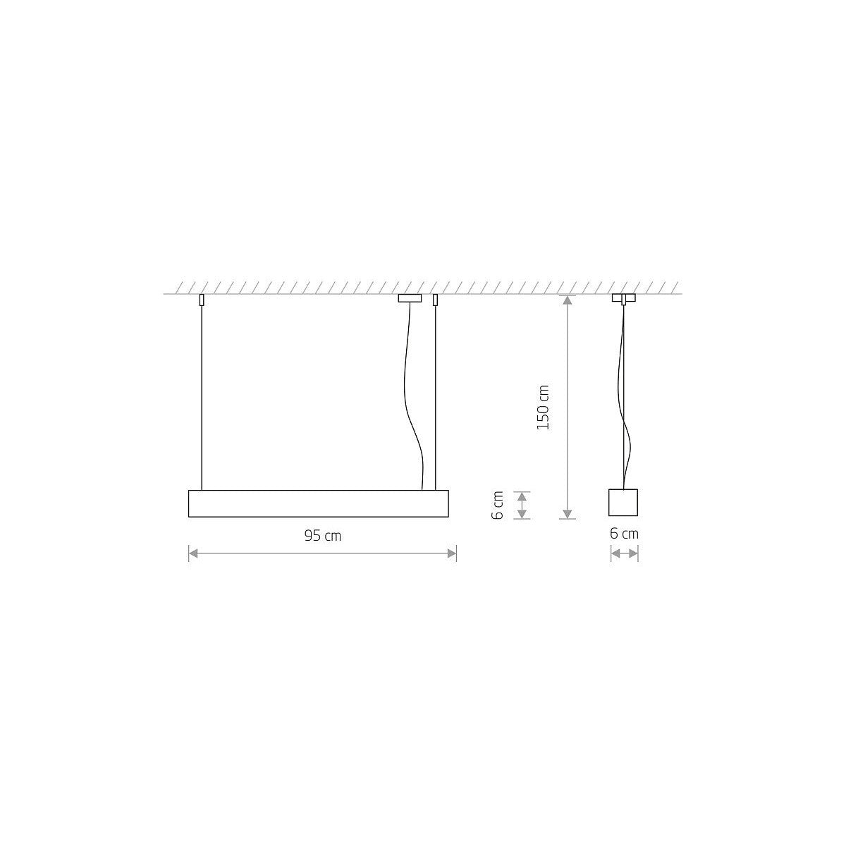 Nowodvorski Lampa liniowa sufitowa SOFT LED 90X6 16W 50/60Hz - Aluminium lakierowane - Grafitowy 7535