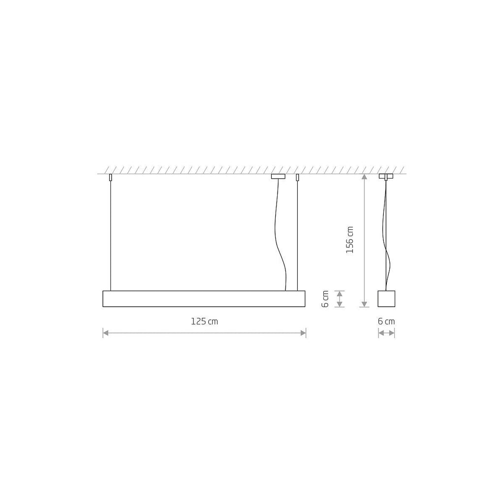 Nowodvorski Lampa liniowa sufitowa SOFT LED 120X6 22W 50/60Hz - Aluminium lakierowane - Biały 7537