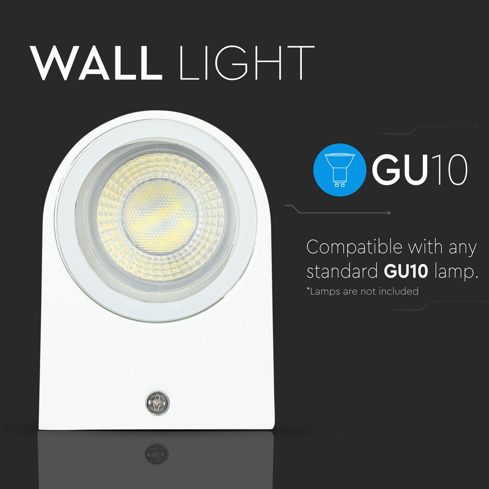 Kinkiet SLEEK GU10 / Kształt: okrągły / Obudowa: Biała,/ IP44