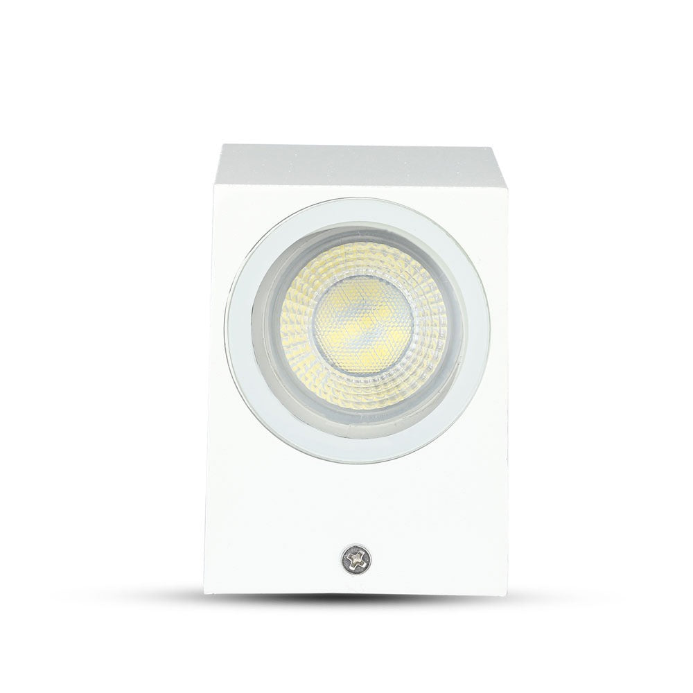 Kinkiet SLEEK dwukierunkowy 2xGU10 / Kształt: kwadrat / Obudowa: Biała / IP44