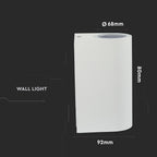 Kinkiet SLEEK dwukierunkowy 2xGU10 / Kształt: okrągły / Obudowa: Biała / IP44