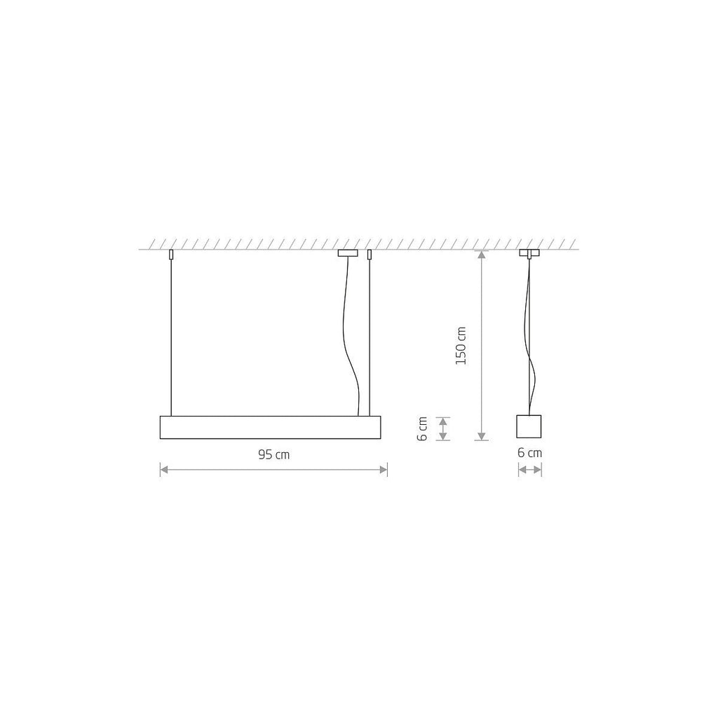 Nowodvorski Lampa liniowa sufitowa SOFT LED 90X6 16W 50/60Hz - Aluminium lakierowane - Biały 7547