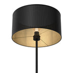 lampa podł. Loft shade prosta, black, cylinder shade dia 400, h 200 black/gold 1xE27