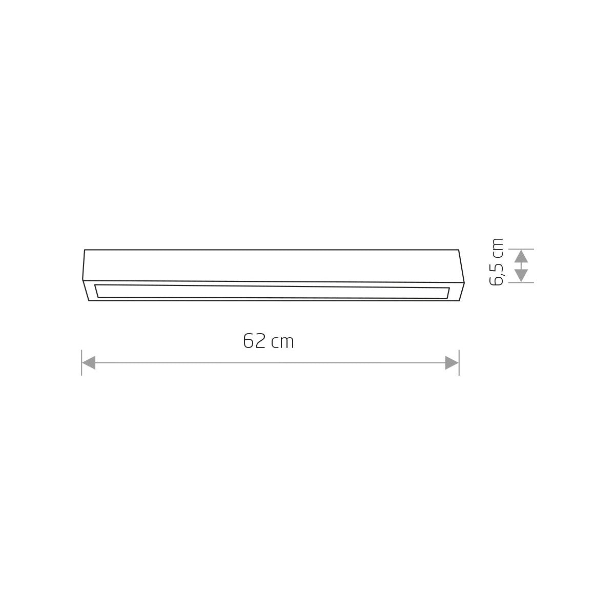 Nowodvorski Lampa liniowa sufitowa STRAIGHT CEILING LED S 11W 50/60Hz - Stal lakierowana - Grafitowy 7552