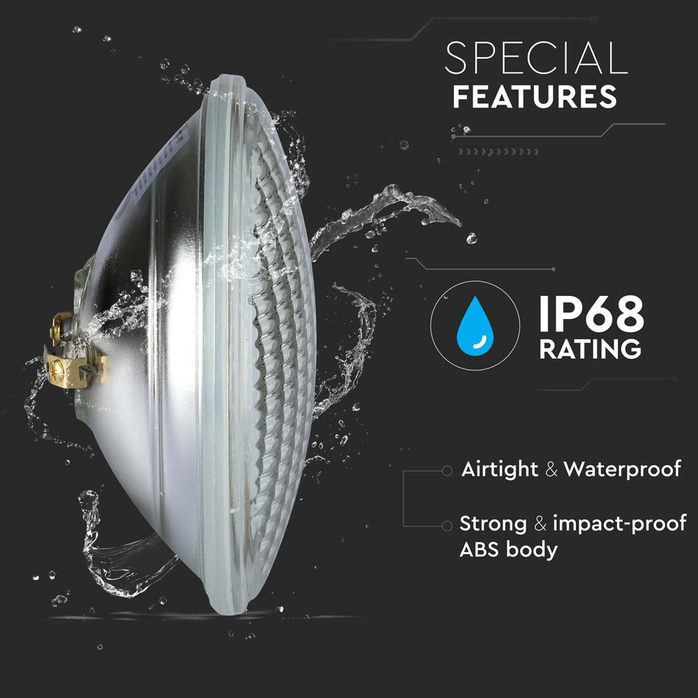 12W Żarówka LED PAR56 / Basenowa / Barwa: Niebieski