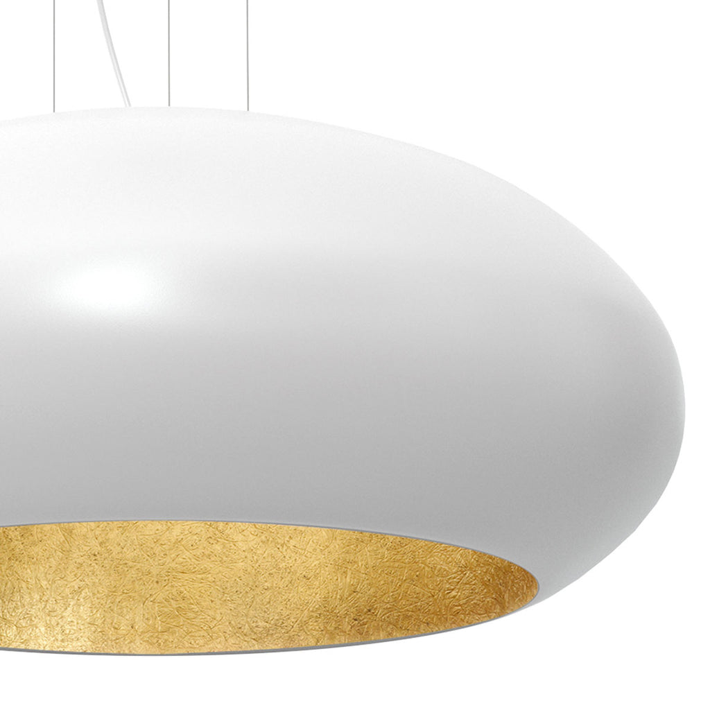 żyrandol Compo oval (dia 700) white/gold 1xE27