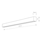 Nowodvorski Kinkiet STRAIGHT WALL LED L 22W 50/60Hz - Stal lakierowana - Grafitowy 7560