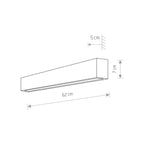 Nowodvorski Kinkiet STRAIGHT WALL LED S 11W 50/60Hz - Stal lakierowana - Grafitowy 7562