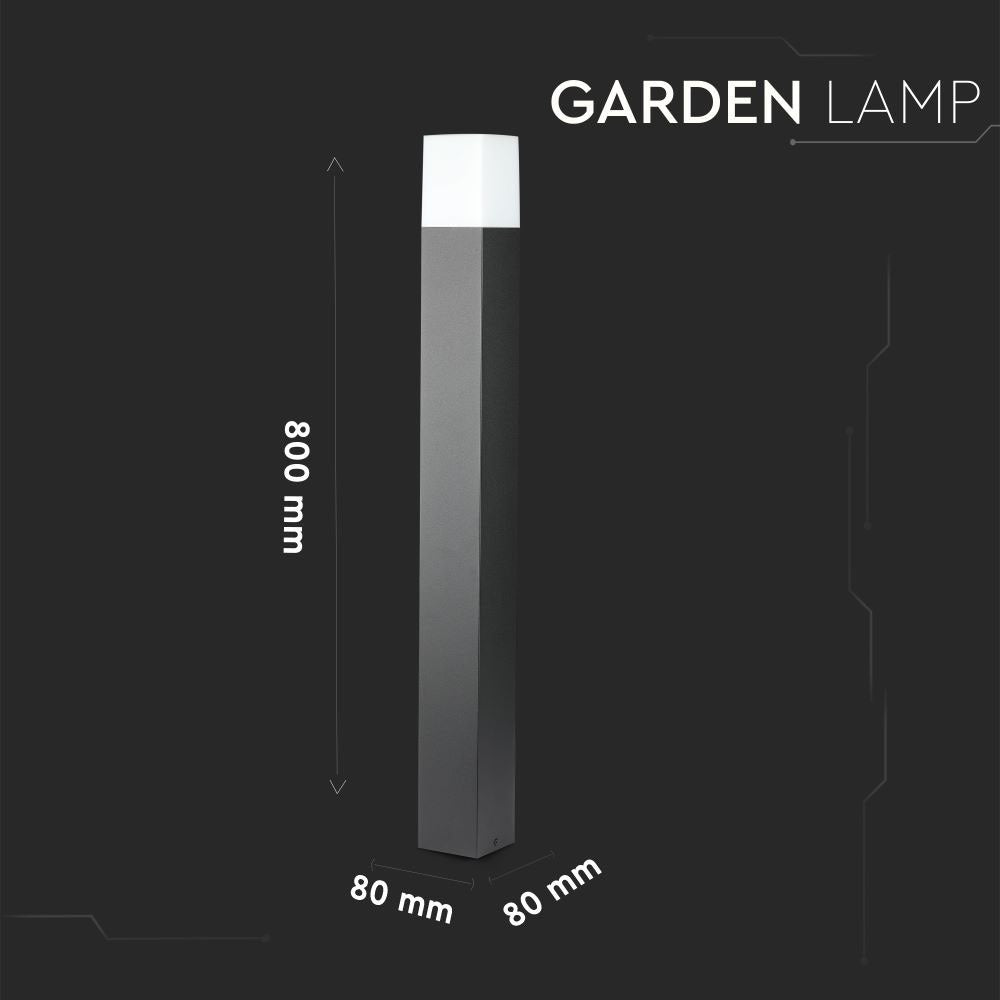 Słupek ogrodowy 800 mm GU10 / Kształt: Kwadrat / Obudowa: Czarny / IP54