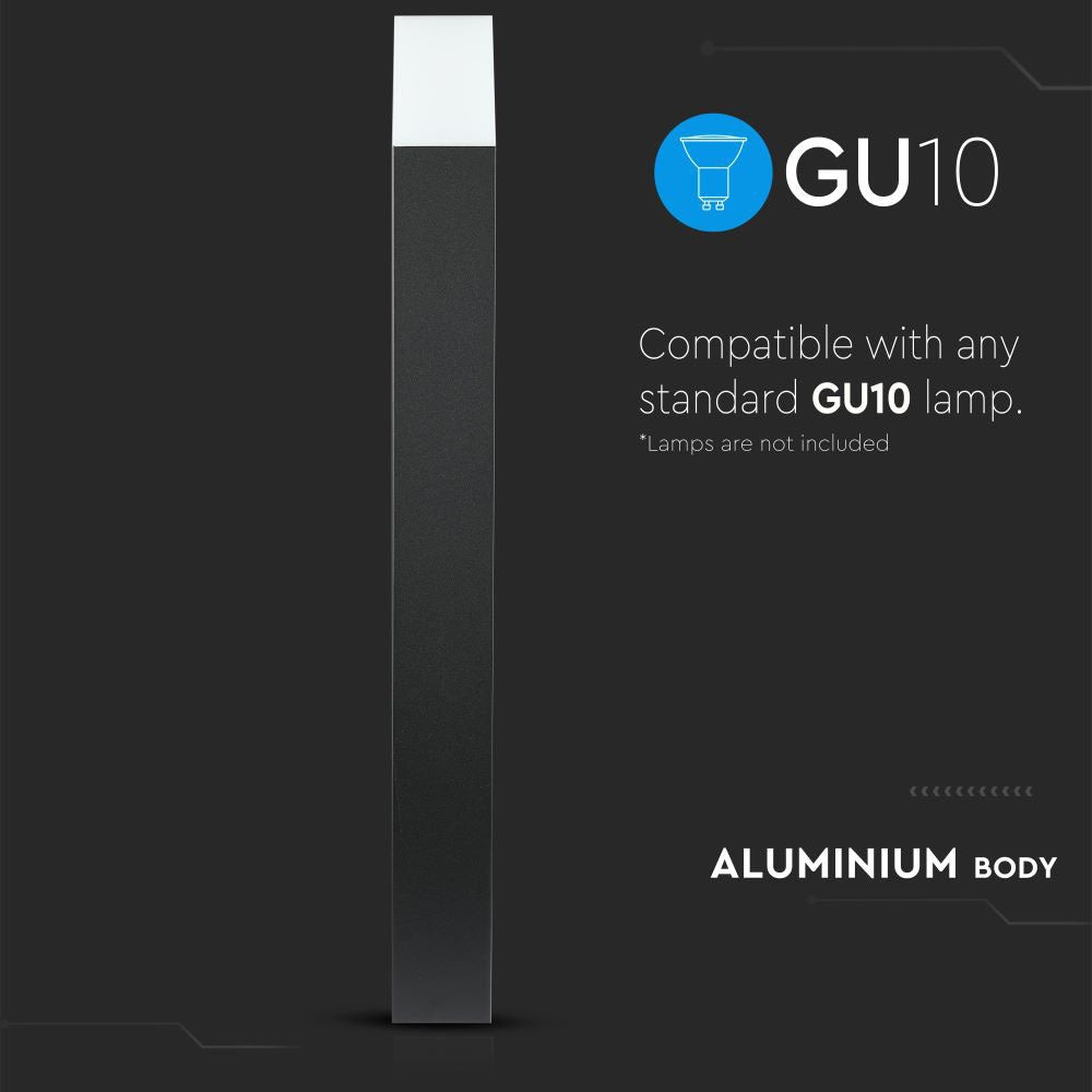 Słupek ogrodowy 800 mm GU10 / Kształt: Kwadrat / Obudowa: Czarny / IP54