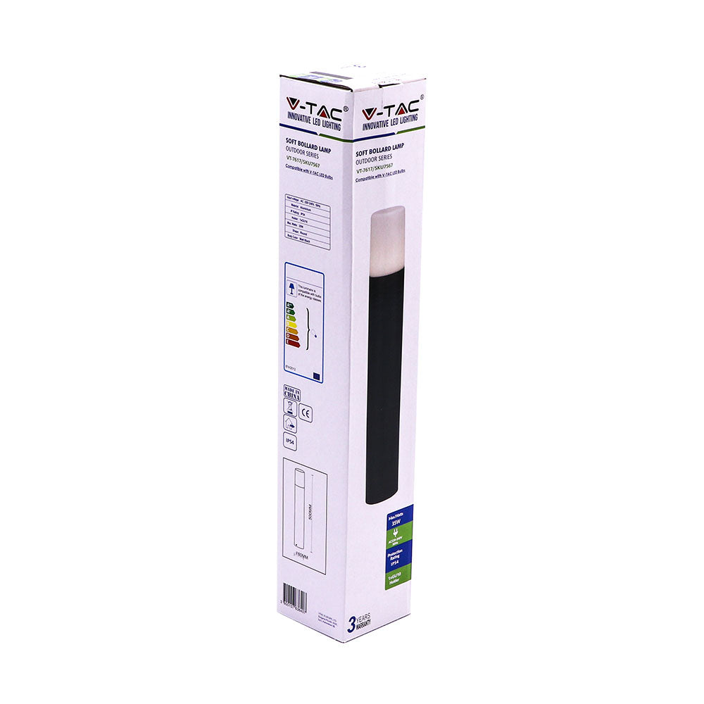 Słupek ogrodowy 500 mm GU10 / Kształt: Okrągły / Obudowa: Czarny / IP54
