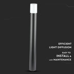 Słupek ogrodowy 800 mm GU10 / Kształt: Okrągły / Obudowa: Czarny / IP54
