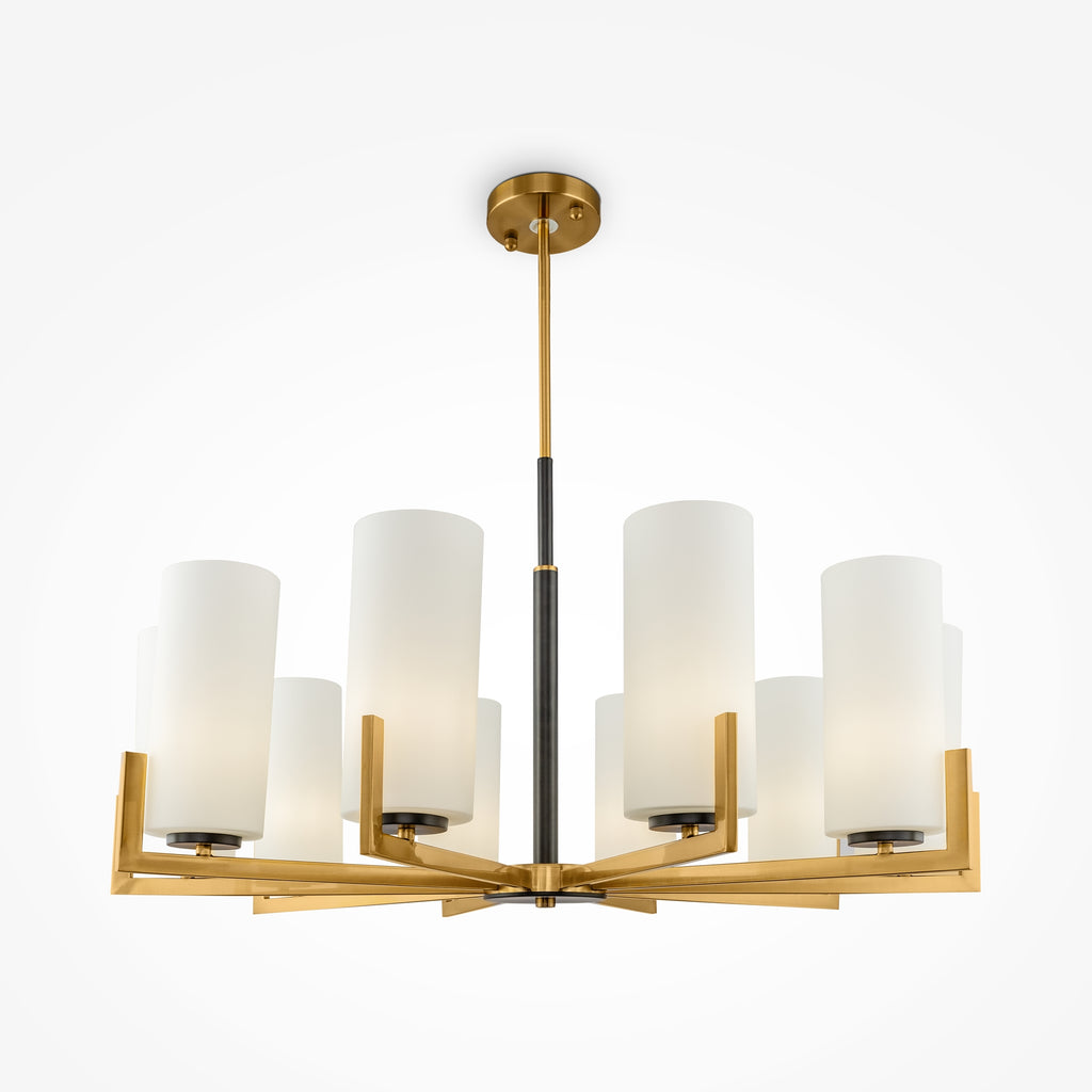 Maytoni Lampa wisząca Fortano - Metal - Czarny + mosiądz MOD089PL-10BS