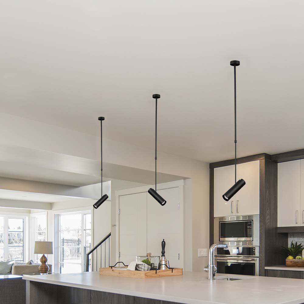 Lampa Wisząca / Trzonek:GU10 / Aluminium / Czarny