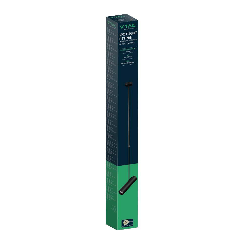 Lampa Wisząca / Trzonek:GU10 / Aluminium / Czarny