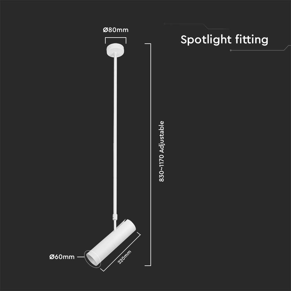 Lampa Wisząca / Trzonek:GU10 / Aluminium / Biały