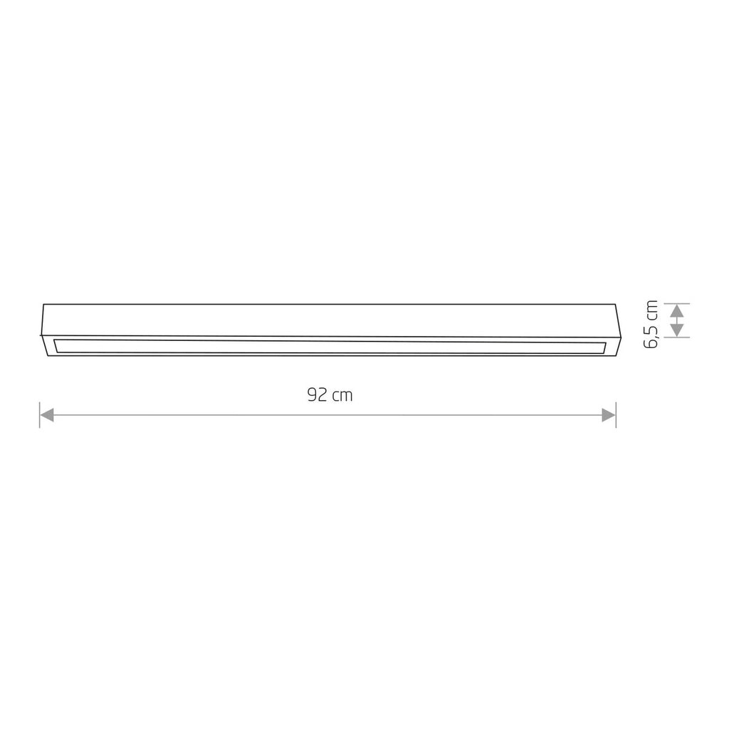 Nowodvorski Lampa liniowa sufitowa STRAIGHT CEILING LED M 16W 50/60Hz - Stal lakierowana - Czarny 7598